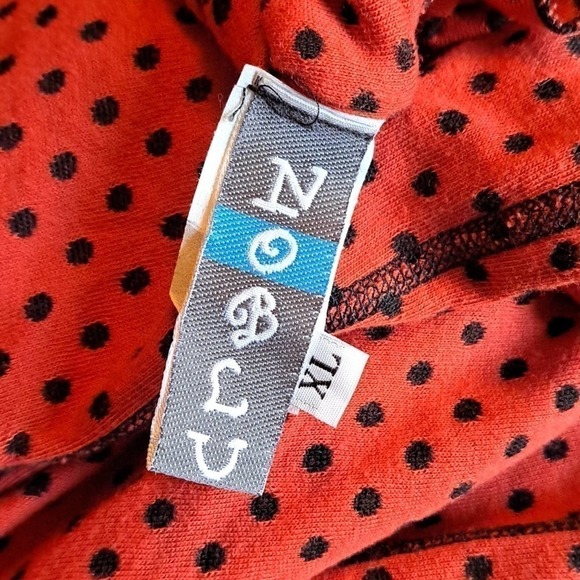 Noblu Lagenlook Red/ black Polka Dot Stripe Sleeveless Top+ Jacket XL PLUS - Picture 6 of 7